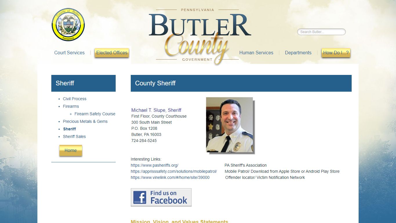 County Sheriff | Butler County